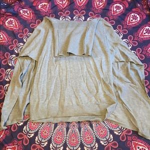 Cape style cowl neck sweater